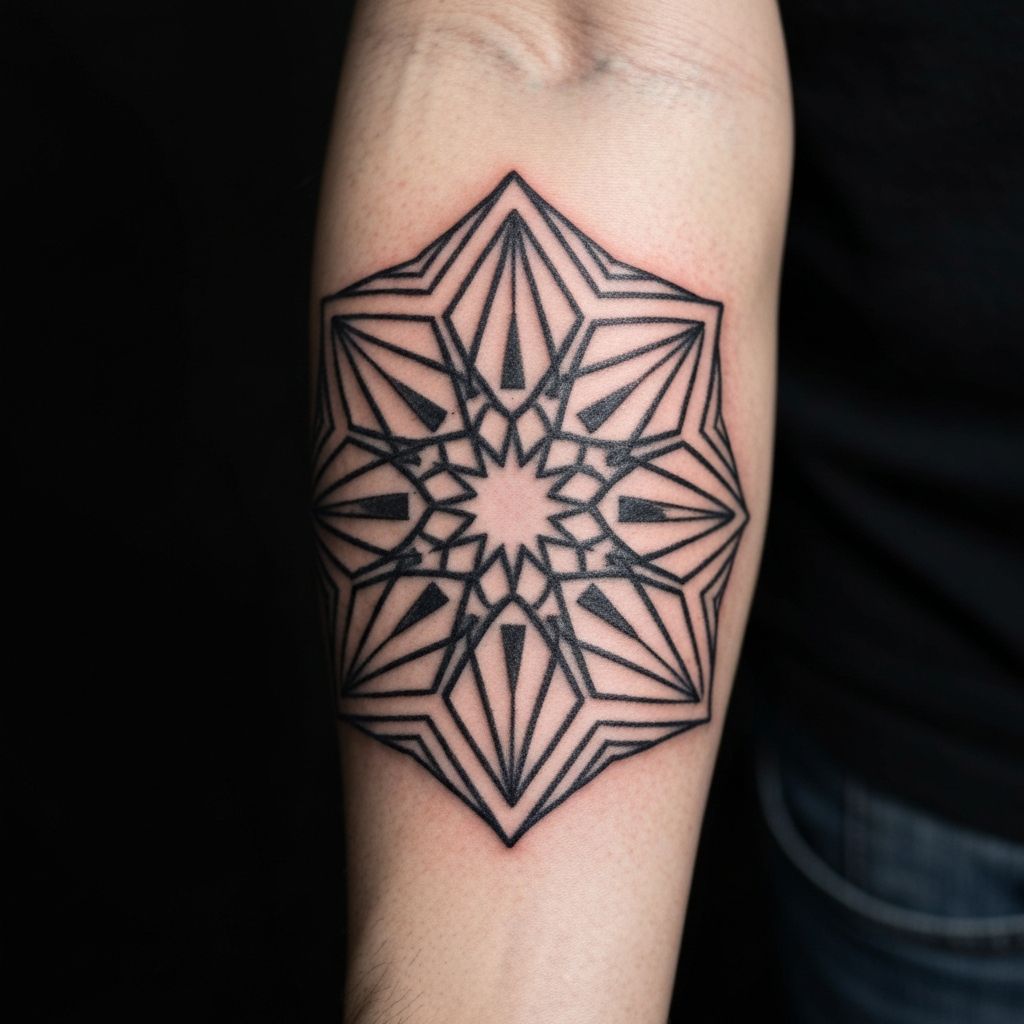 Blackwork Geometric Tattoo
